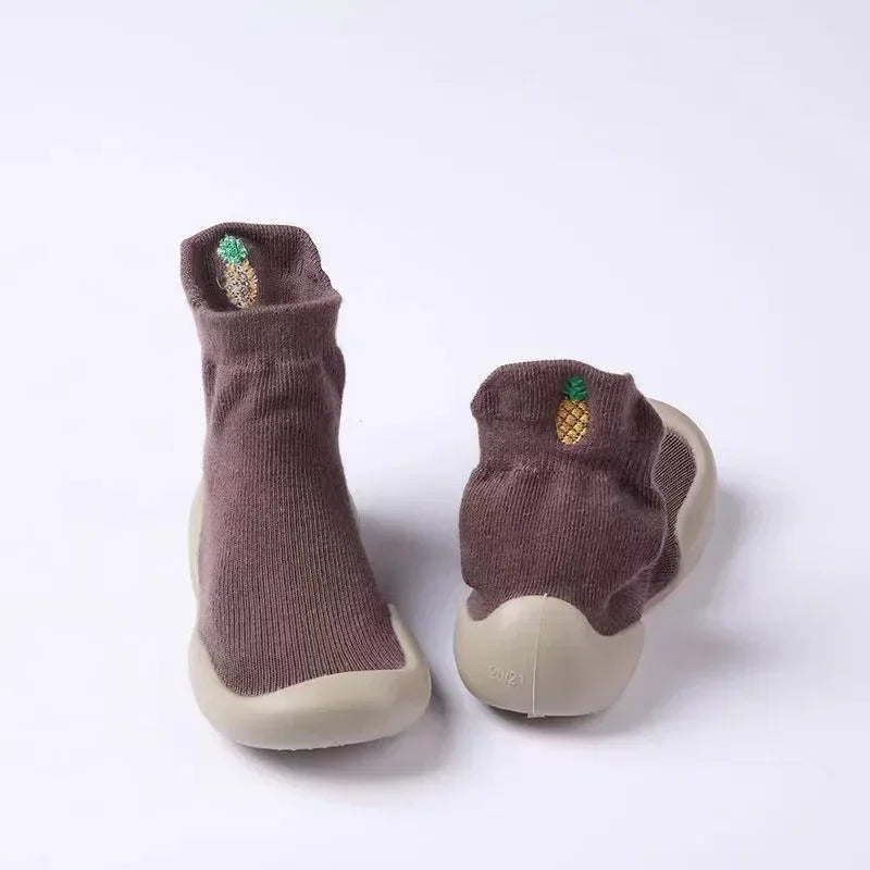 Sapatinhos Infantil Meia Estampa Frutas Colorido Lenogue Roxo / 15-16