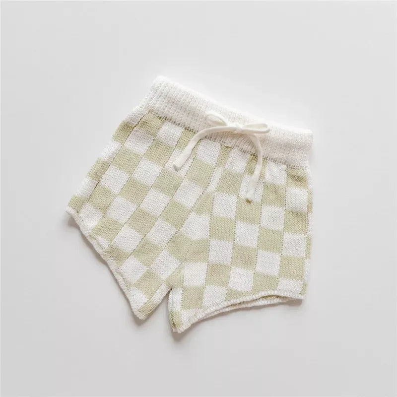 Short Infantil Tricot Xadrez Vermelho Lenogue Short Verde / Algodão / 12-18 Meses (80)
