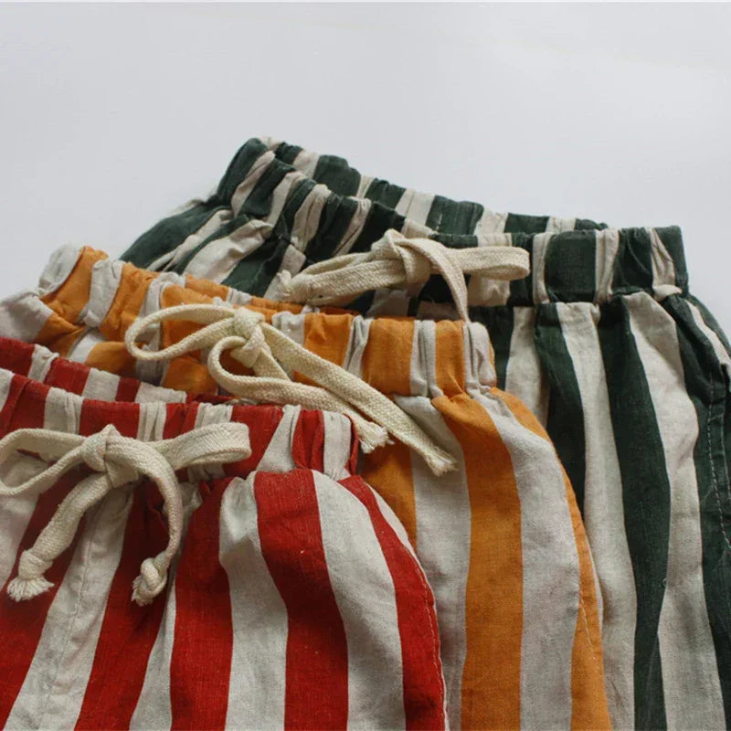 Shorts Aconchegante Pippó Lenoque para Crianças com Design Leve e Listrado