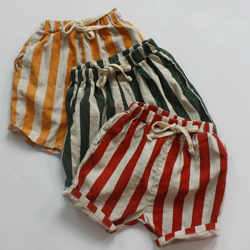Shorts Aconchegante Pippó Lenoque para Crianças com Design Leve e Listrado