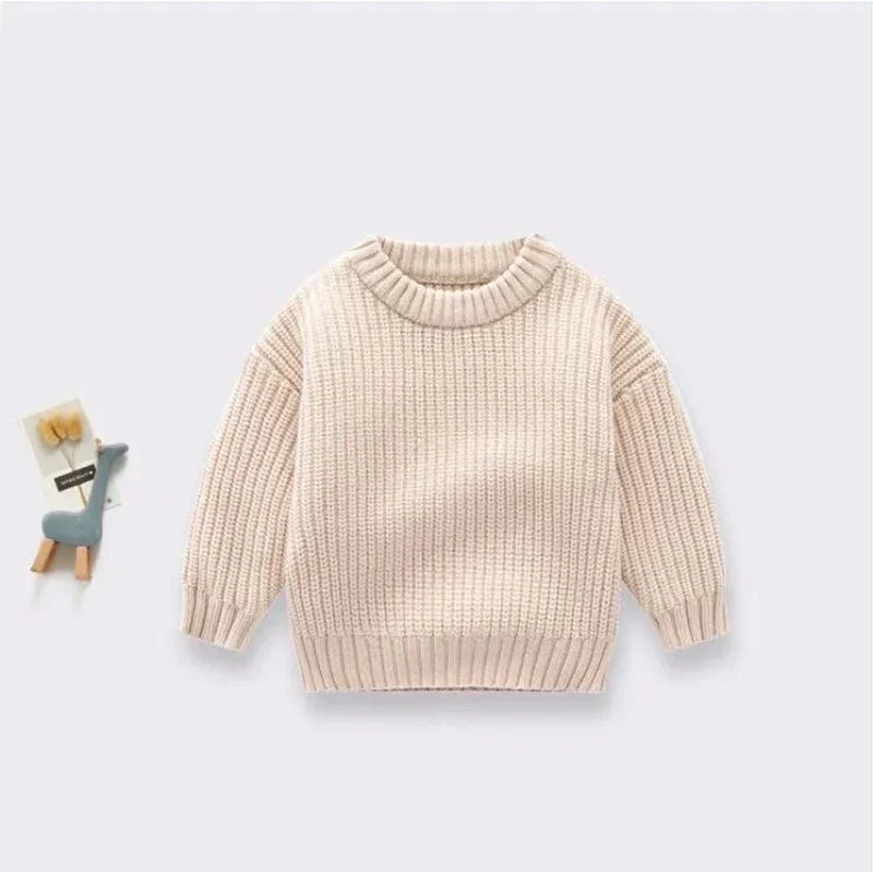 Suéter Infantil Macio Cocada Lenogue para Conforto no Outono e Inverno Bege / 3-6 Meses