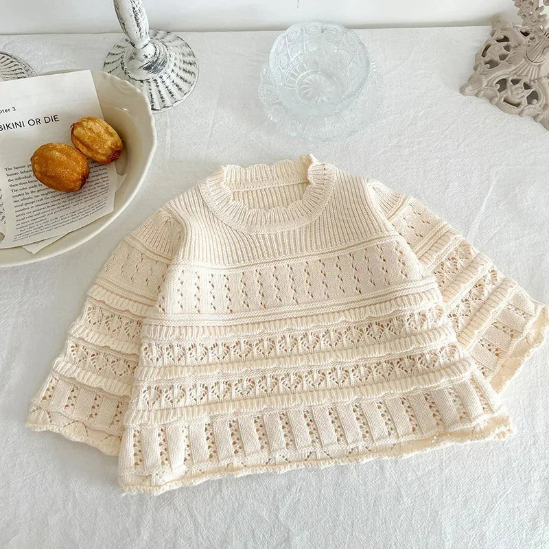 Suéter Macio Pancake Lenogue Infantil Amarelo para Bebês Bege / 3-6 Meses