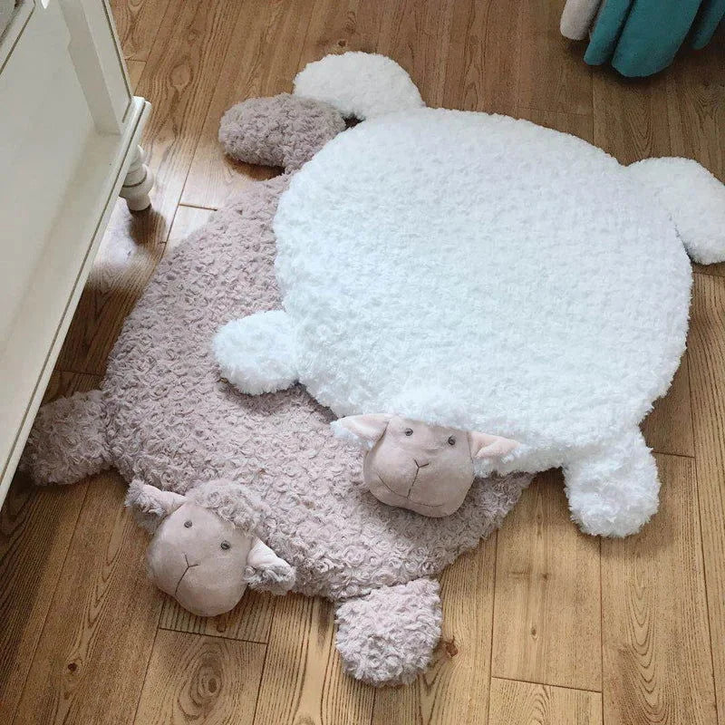 Tapete Infantil Atividades Ovelha Branco Lenogue
