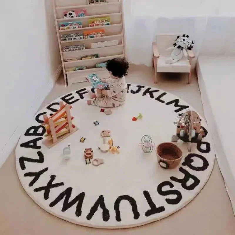 Tapete Infantil Pelúcia Alfabeto Decorativo Lenogue Mod. Alfabeto / 80 x 80cm