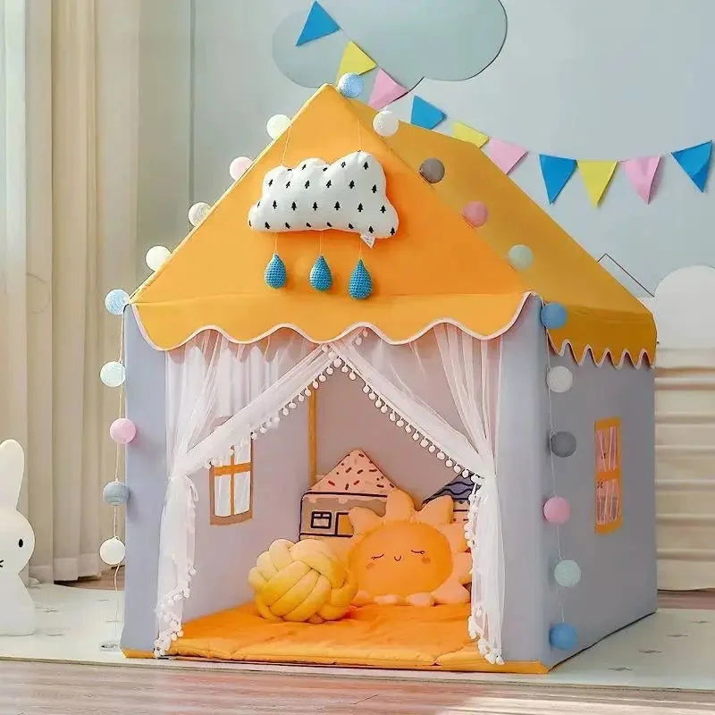 Tenda Cabana Infantil Tipi Unissex Lenogue Amarelo