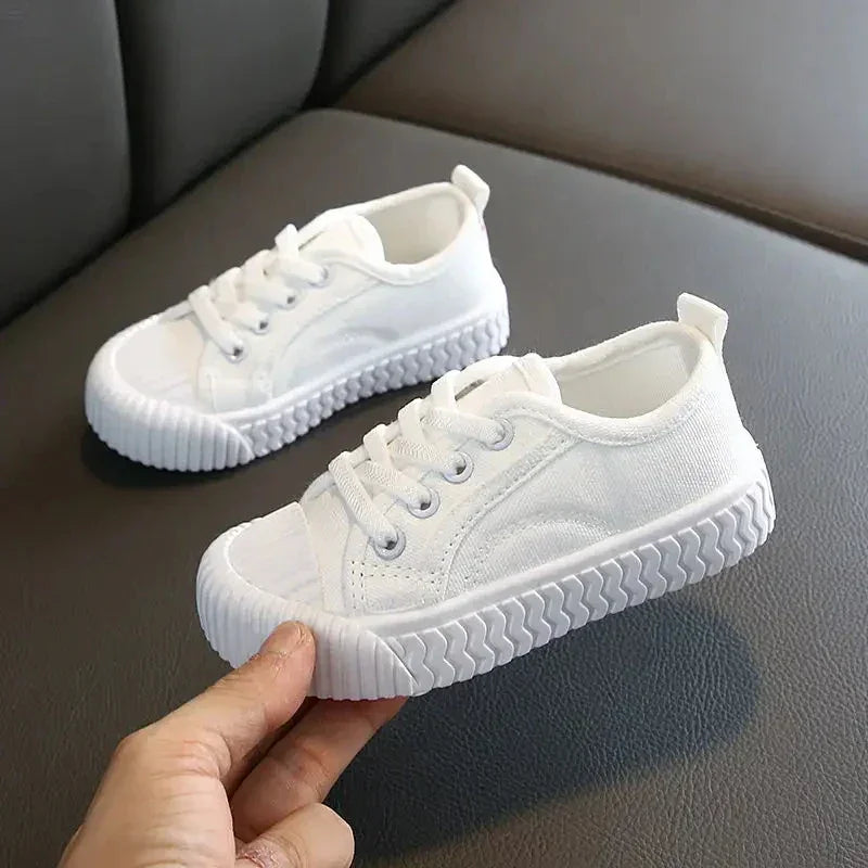 Tênis Infantil Elegante com Cadarço Lenogue para Crianças que Buscam Conforto Branco / 22 (palmilha 14.5cm)