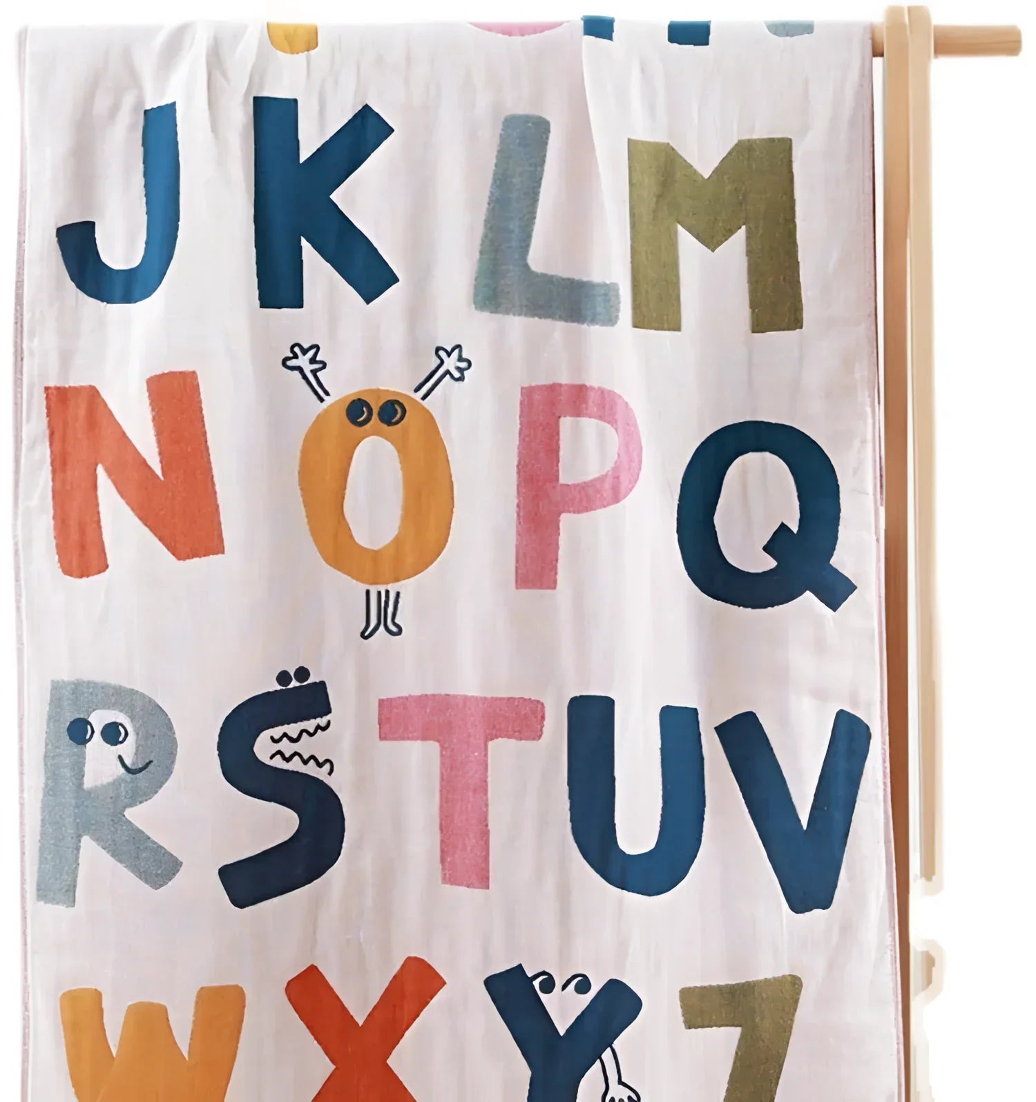 Toalha Infantil Alfabeto Unissex Colorida Lenogue / 70cm x 140 Cm