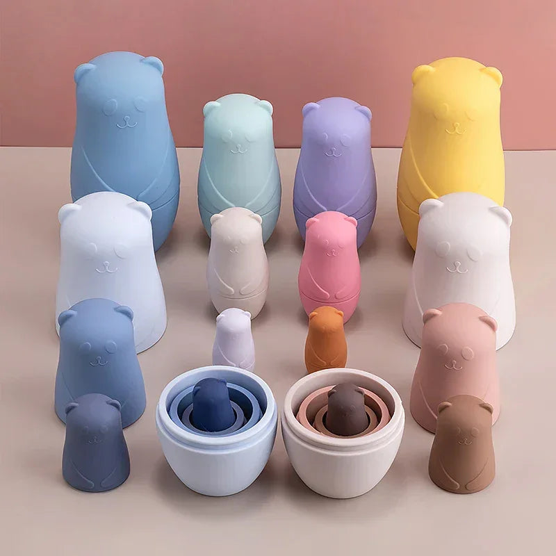 Ursinha Infantil Silicone Matrioska Russa Lenogue