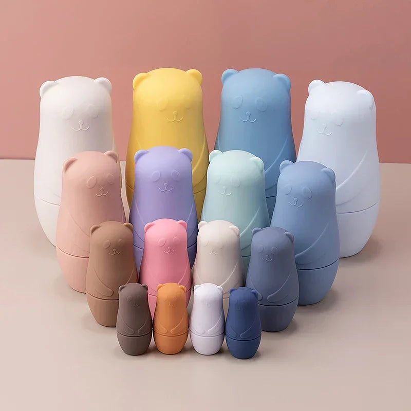 Ursinha Infantil Silicone Matrioska Russa Lenogue
