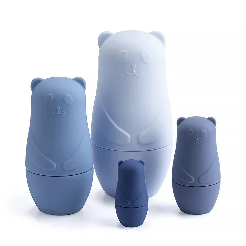 Ursinha Infantil Silicone Matrioska Russa Lenogue Mix 02