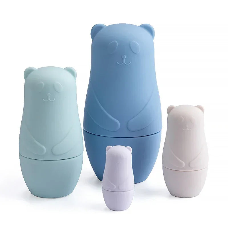 Ursinha Infantil Silicone Matrioska Russa Lenogue Mix 04
