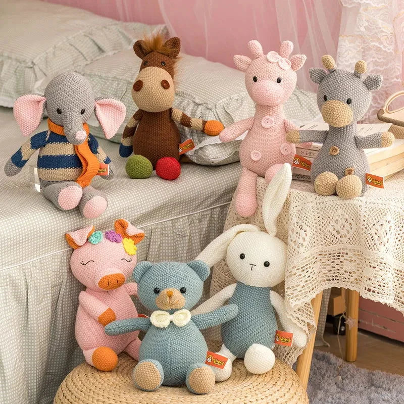Pelúcia Infantil Urso de Crochê Lenogue Urso - 35 Cm
