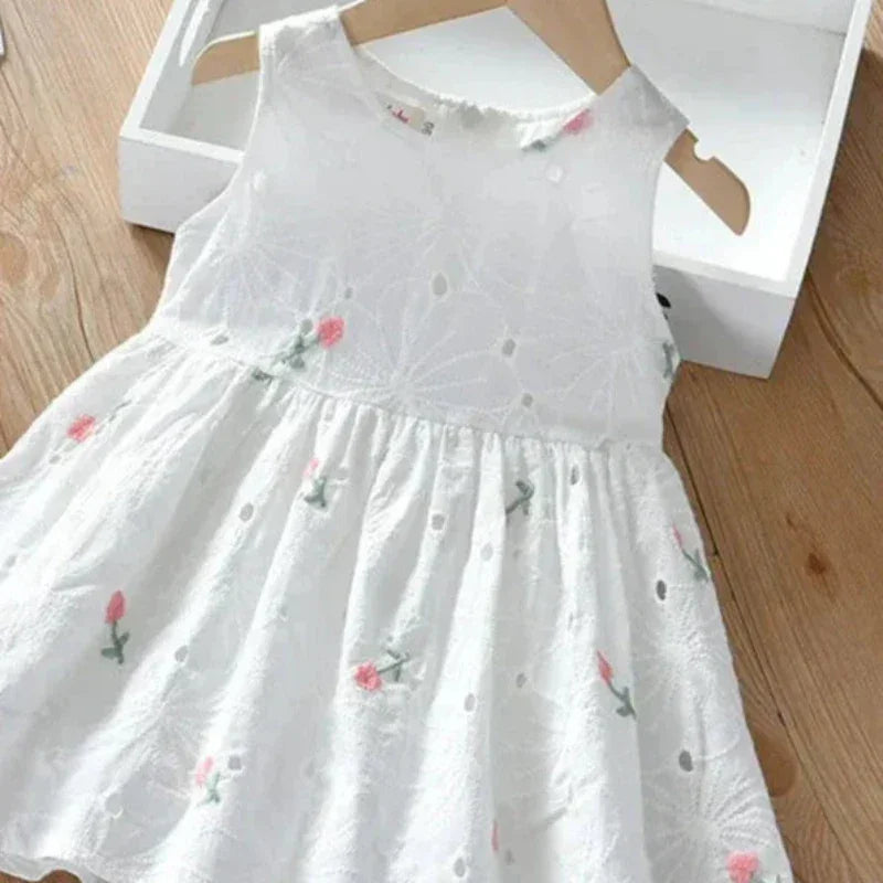 Vestido Elegante Anna Lenogue para Meninas de 12 Meses a 6 Branco / 2 anos (90cm)