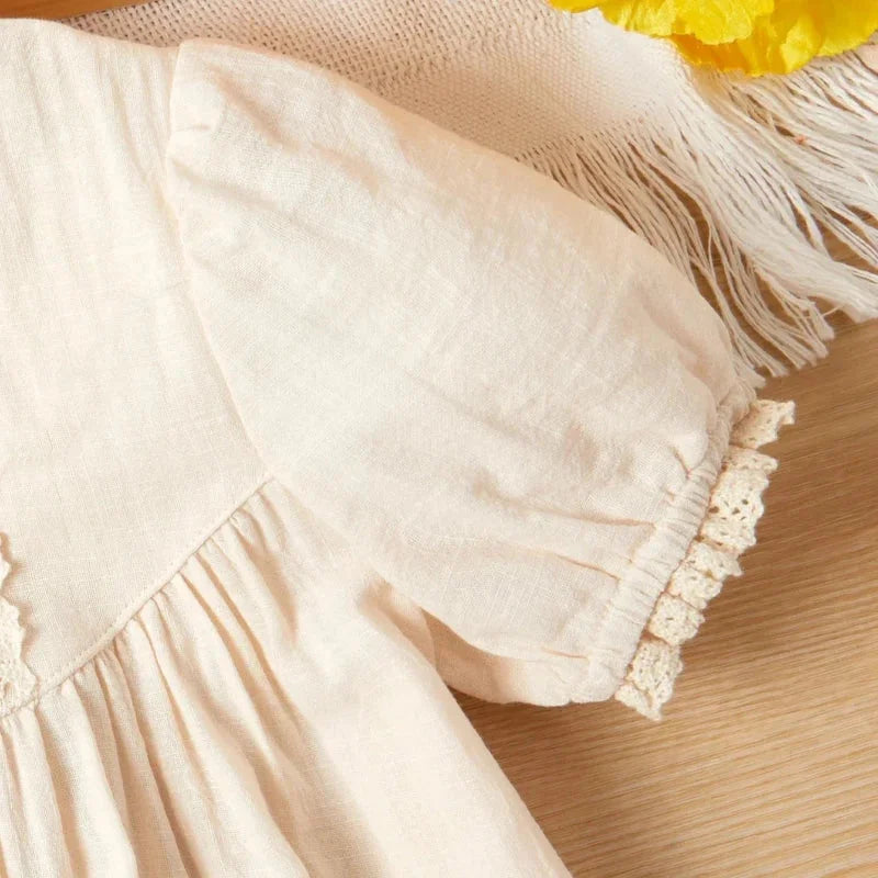 Vestido Infantil Feminino Bordado Abigail Lenogue