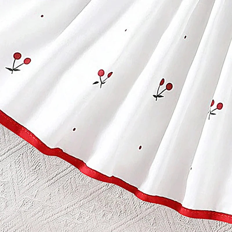 Vestido Infantil Estampa Floral Manga Curta Lenogue