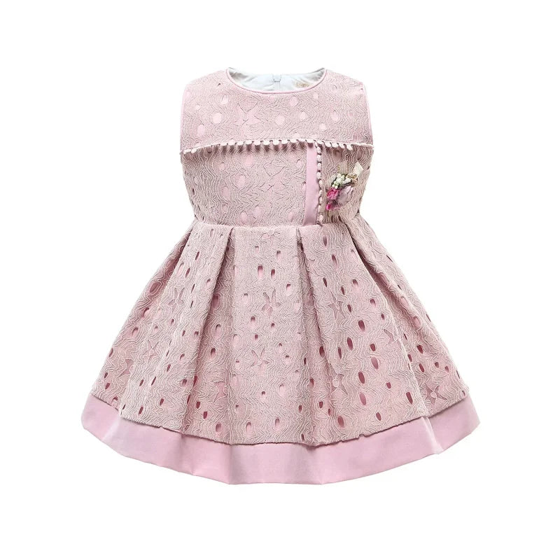 Vestido Infantil Estilo Princesa sem Manga para Festa Lenogue