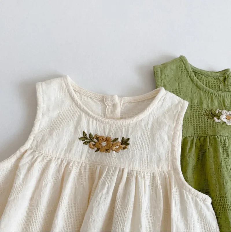 Vestido Infantil Feminino Algodão Zoé Branco Lenogue