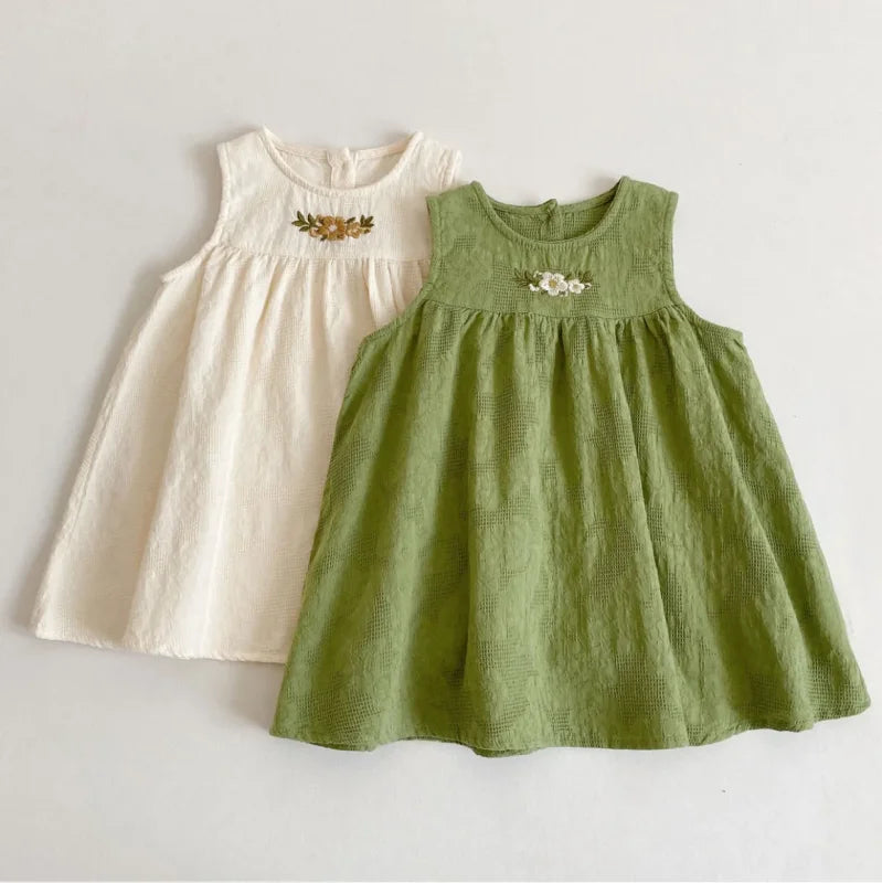 Vestido Infantil Feminino Algodão Zoé Branco Lenogue