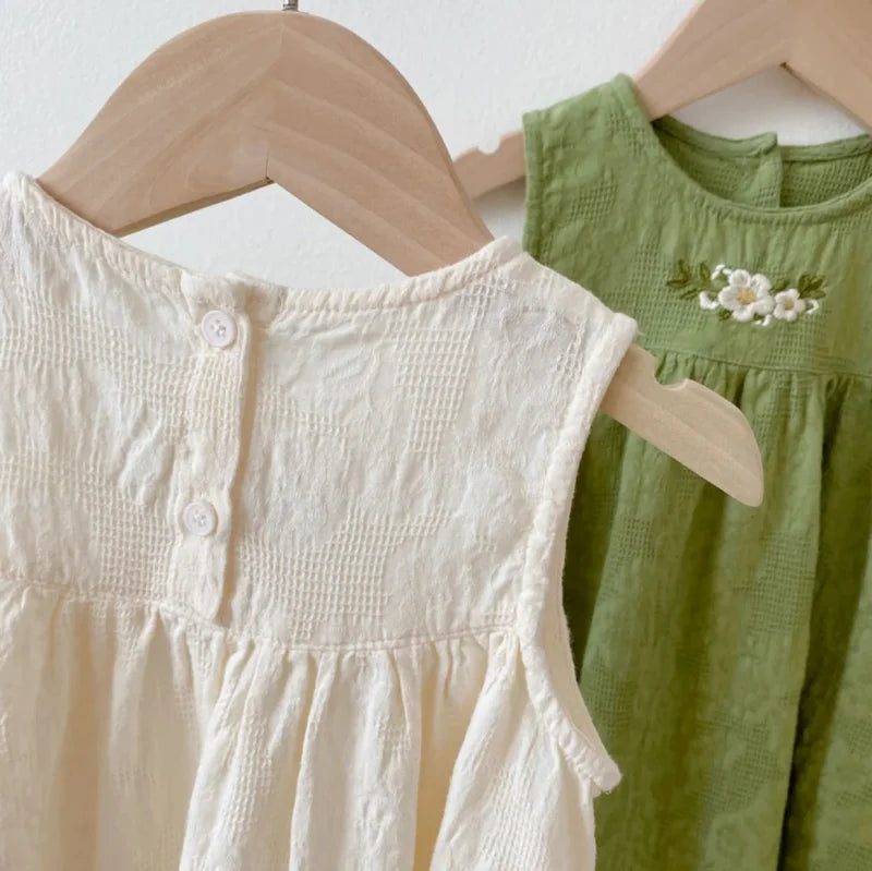 Vestido Infantil Feminino Algodão Zoé Branco Lenogue