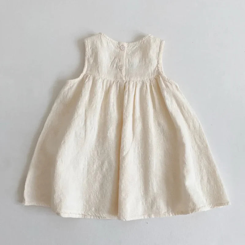 Vestido Infantil Feminino Algodão Zoé Branco Lenogue