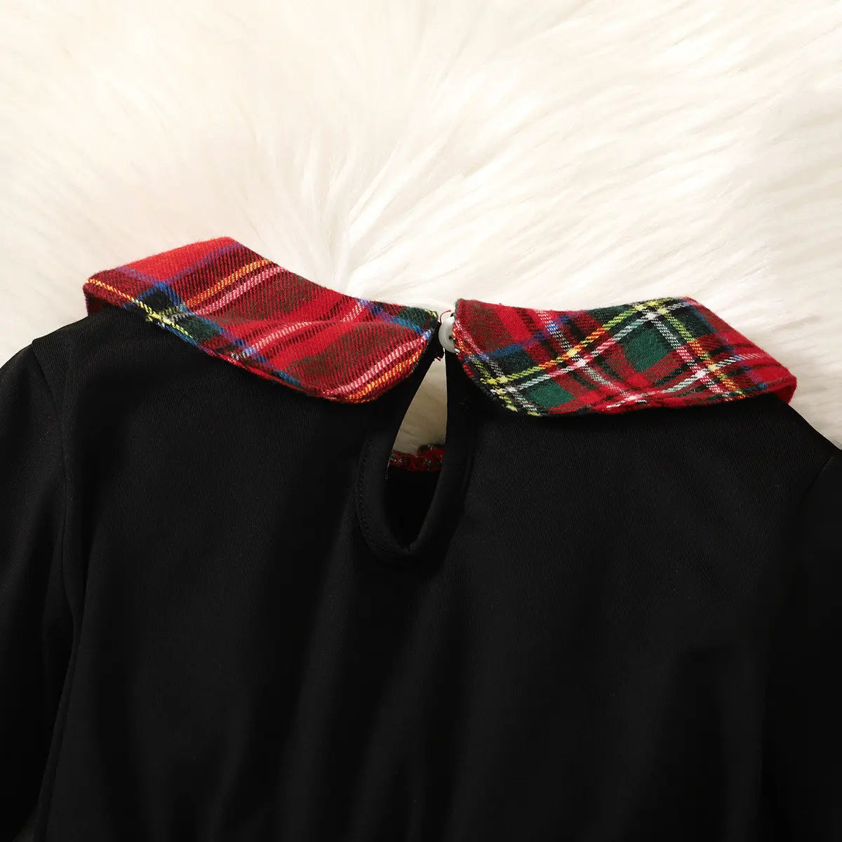 Vestido Infantil Feminino Manga Longa Xadrez Outono Lenogue