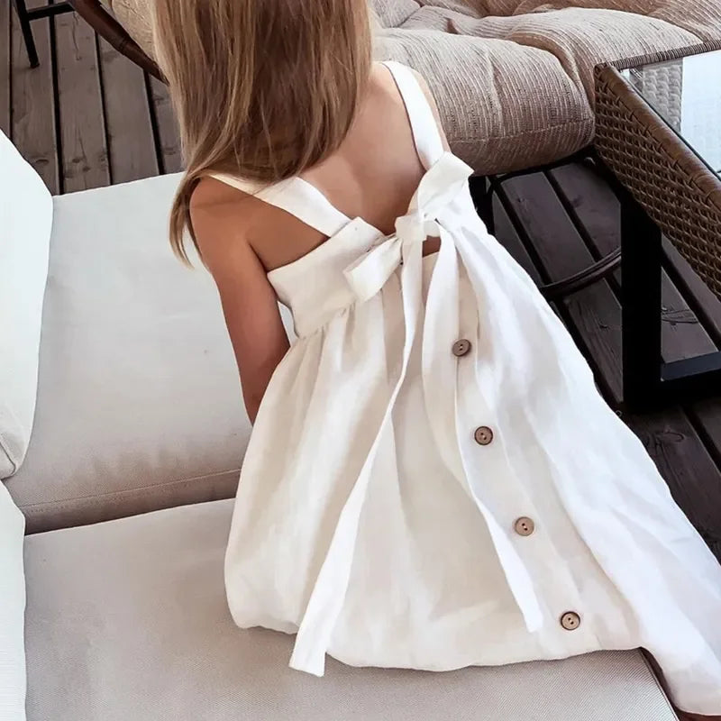 Vestido Infantil Feminino Maria Beatriz Elegante Maria para Verão Branco / 1-2 anos (90cm)