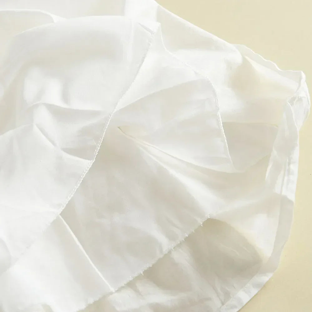 Vestido Infantil Feminino Sophie Plissado Branco Lenogue