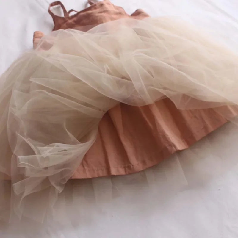 Vestido Infantil Feminino Tutu Florencia Rosa Lenogue