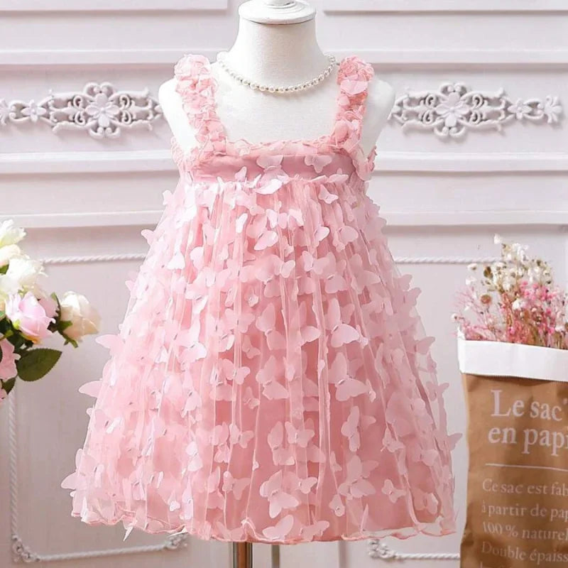 Vestido Infantil Feminino Tutu Rosa Lenogue
