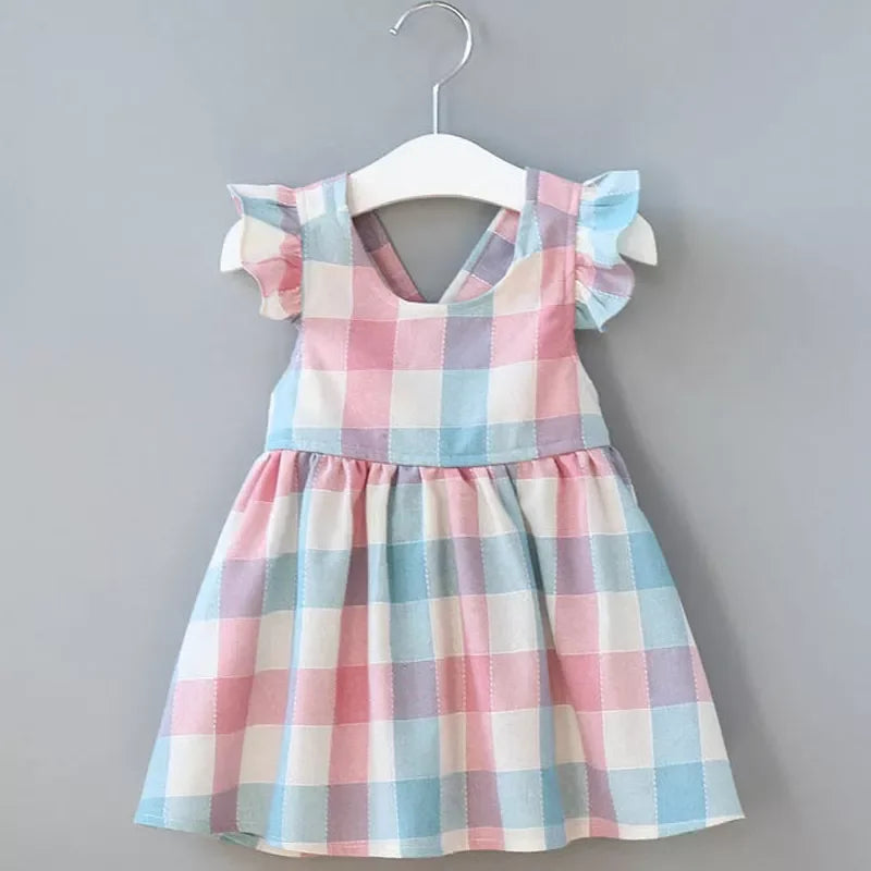 Vestido Infantil Feminino Xadrez Margarete Lenogue para Meninas Elegantes