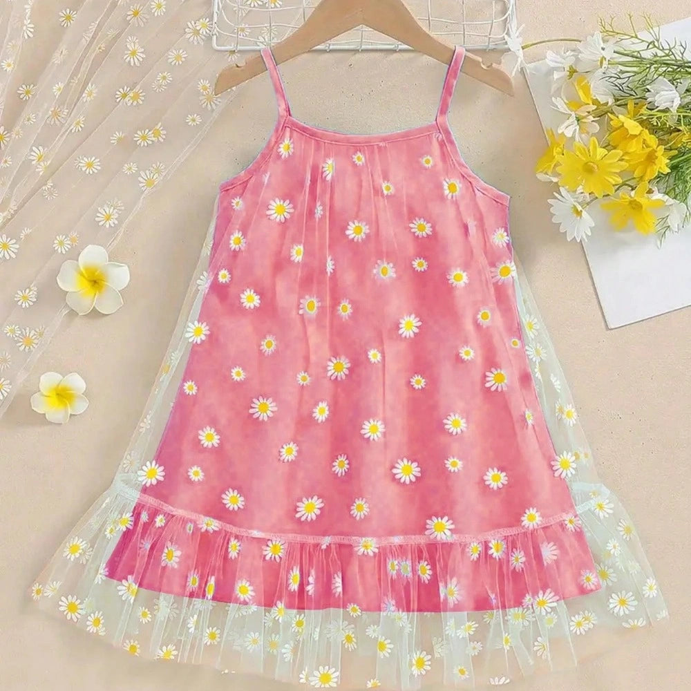 Vestido Infantil Floral Sem Alças Estilo Casual Lenogue