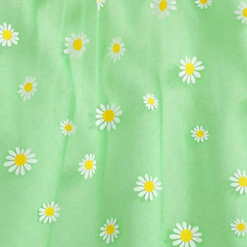 Vestido Infantil Floral Sem Alças Estilo Casual Lenogue