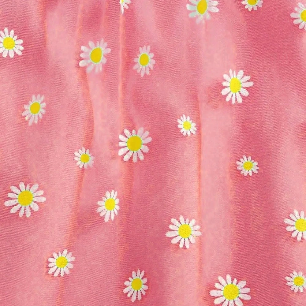 Vestido Infantil Floral Sem Alças Estilo Casual Lenogue