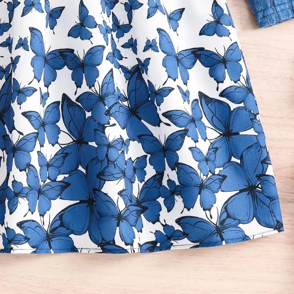 Vestido Infantil Tricot Gola Redonda Manga Longa Casual Lenogue