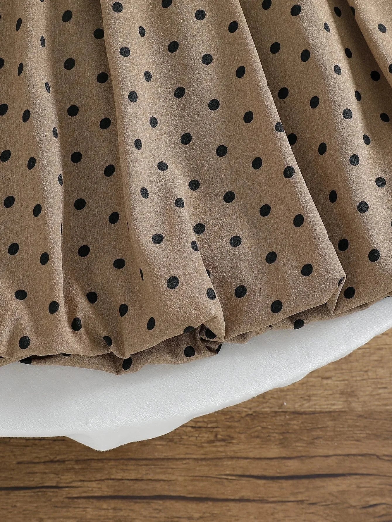 Vestido Infantil Vintage Poá sem Manga Casual Lenogue
