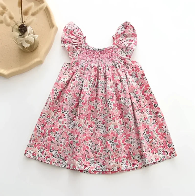 Vestido Luxuoso Helena Lenogue Feminino Floral para Meninas 3-6 Meses