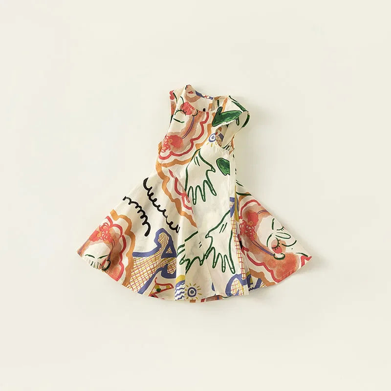 Vestido Macio Lúdico Ambrey Lenogue para Meninas Verão